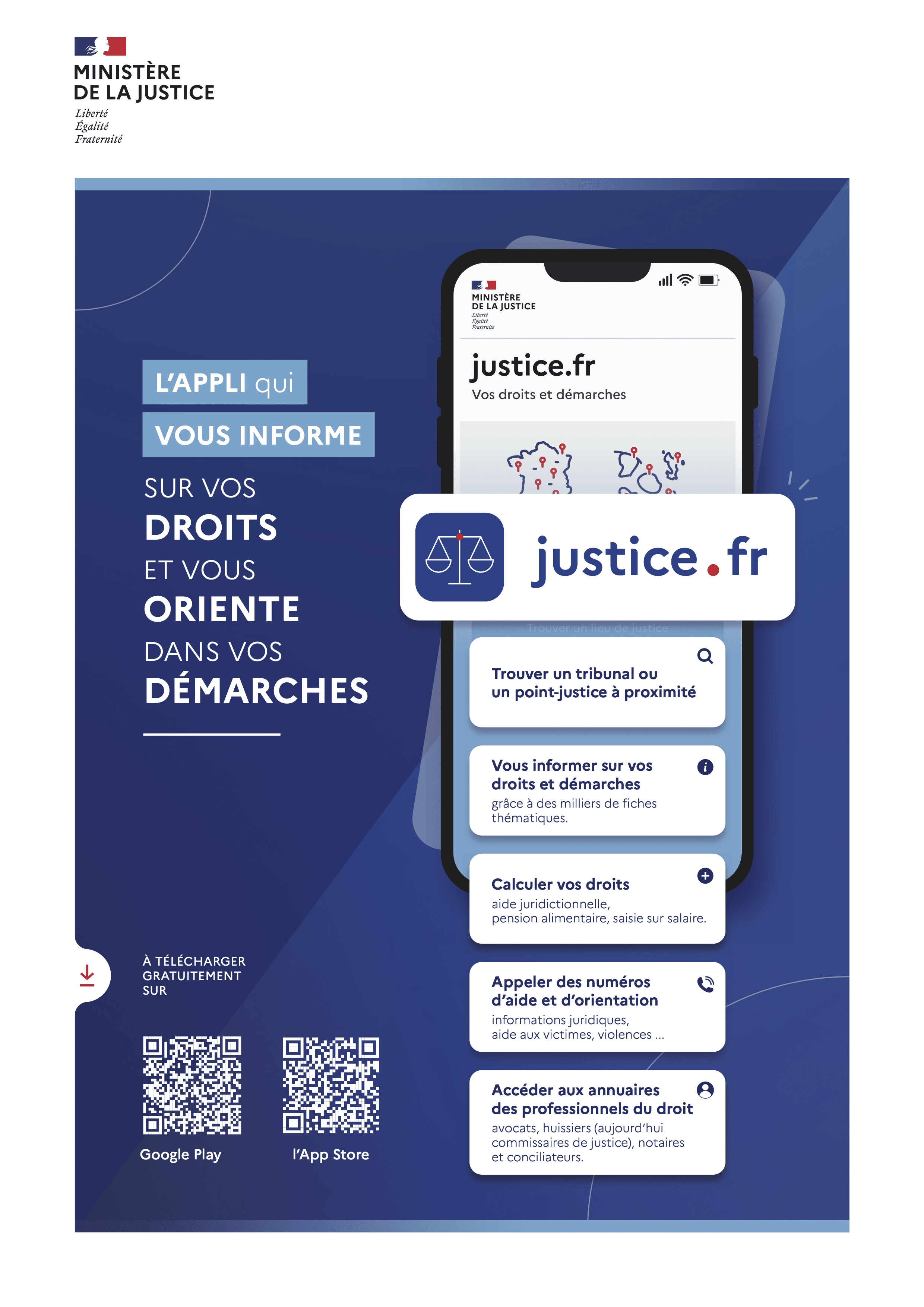 Affiche Application Justice.fr